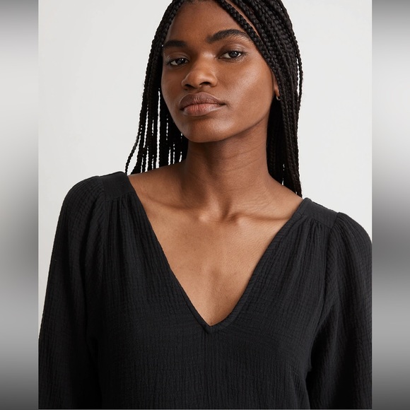 NWT Madewell Organic Cotton Lightspun V-Neck Midi Dress XXS - Picture 7 of 10